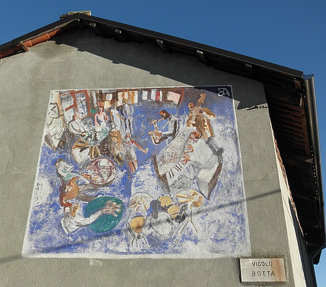 Murales d'arte in Vicolo Botta a Maglione borgo dipinto.